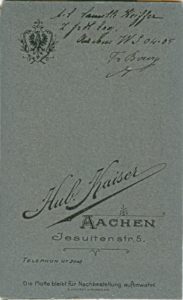 Handschriftlich s/l Camille Keiffer z. fr. Erg Aachen WS 04-05 Fr Bourg