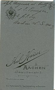 Alph. Wagener al Rully L! s.l. Comper z. frd. Erg. Aachen W.S. 1904-05