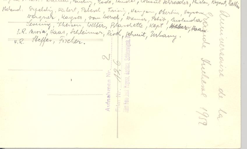 Rückseite des Fotos von Empfang beim Konsul 1952